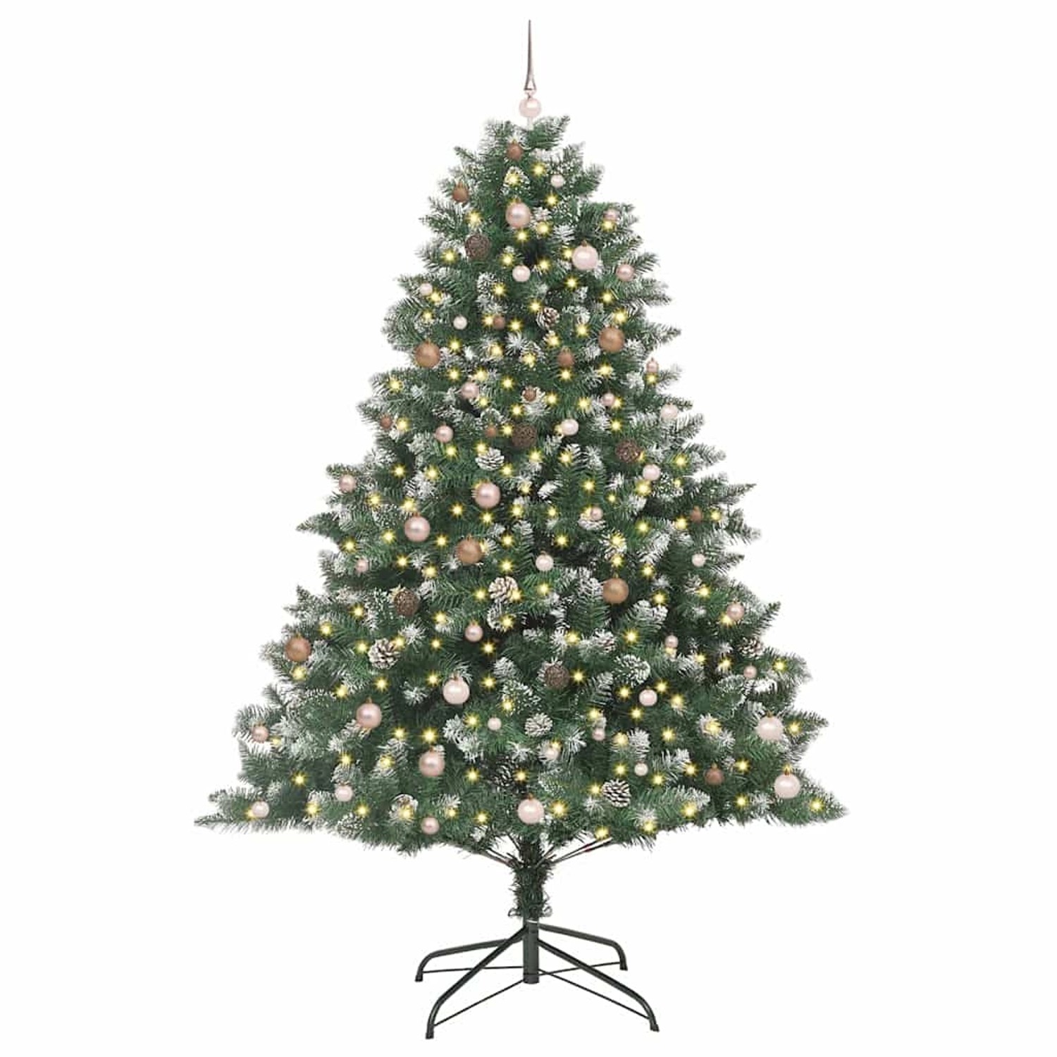 vidaXL Künstlicher Weihnachtsbaum mit 300 LEDs Grün 160 x 160 x 240 cm 3395255