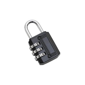 HMF 3506-02 Zahlenschloss Vorhängeschloss 3-Stellig 5 x 3 x 1 cm Schwarz