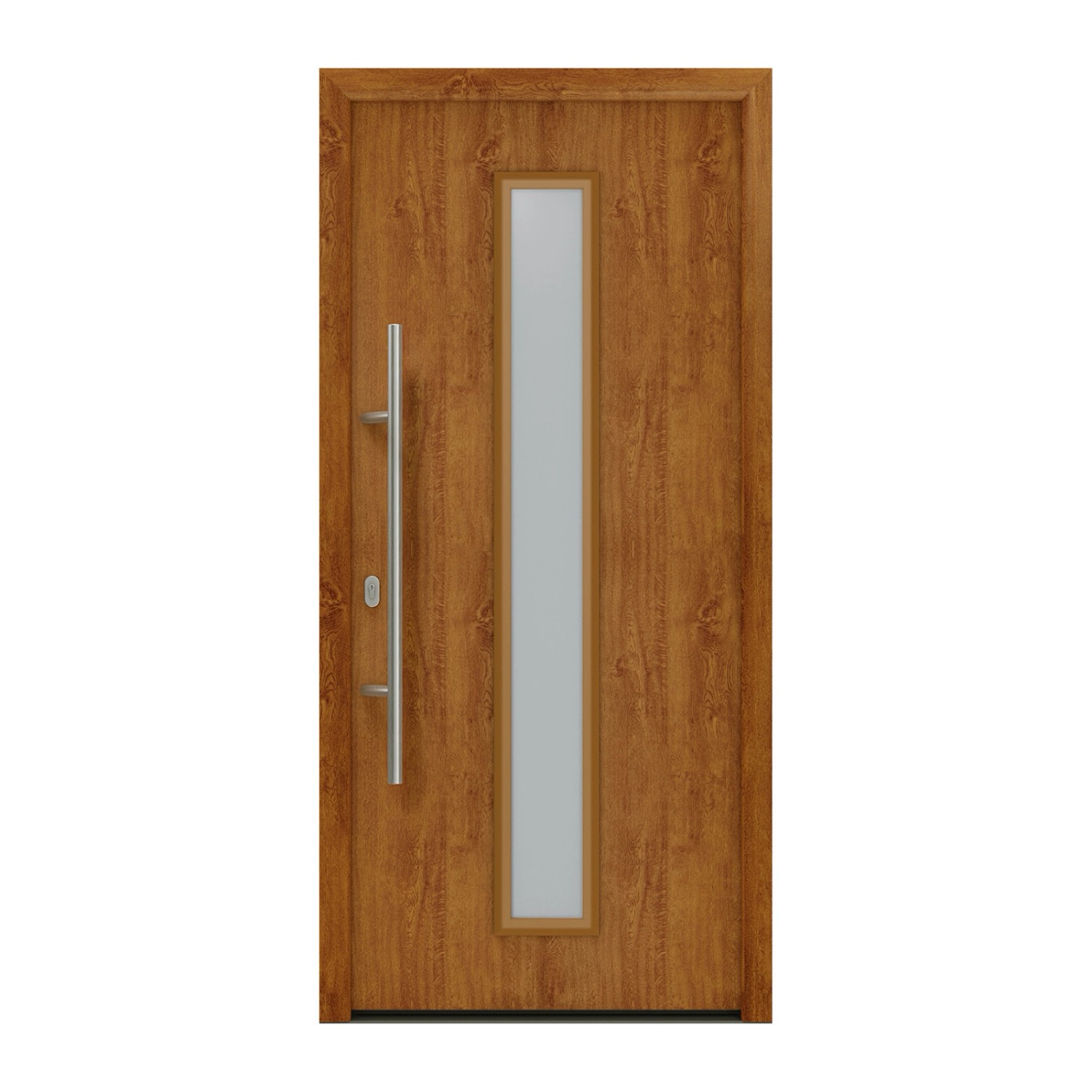 EcoStar Haustür Isopro IP 020S Golden Oak 110 cm x 210 cm DIN L günstig online kaufen