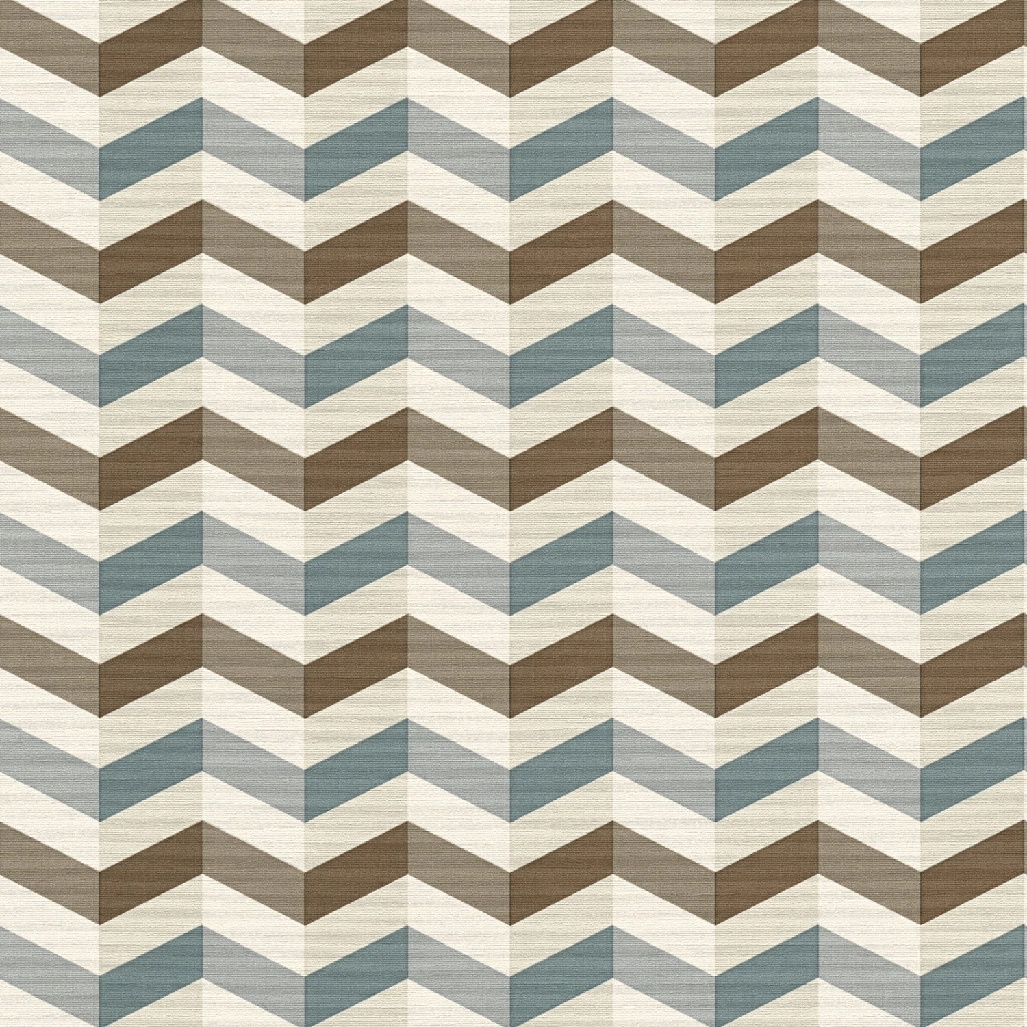 Bricoflor Retro Tapete Grafik Design 70er Vliestapete mit Zickzack Muster in 3D Optik für Wohnzimmer und Büro ausgefallene Mustertapete mit Vinyl