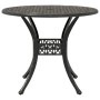 Bronzefarbener Gartentisch aus Aluminiumguss, Teil des 3-tlg. Bistro-Sets.