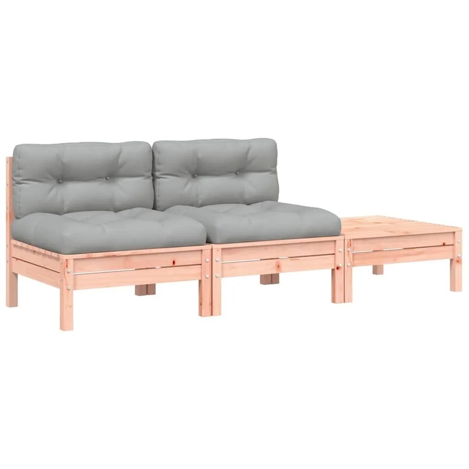 vidaXL Gartensofa mit Kissen und Hocker 2-Sitzer 838183 günstig online kaufen