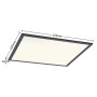 Schwarzes Lindby LED Panel Nelios, 62x62cm, für Wohnzimmer & Esszimmer