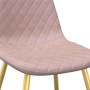 vidaXL Esszimmerstühle 4 Stk Rosa Samt 325683_7
