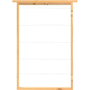 Dobar Holz-Rähmchen 10er-Set für Einraumbeuten, Kiefernholz mit Draht, 33x3x45cm.