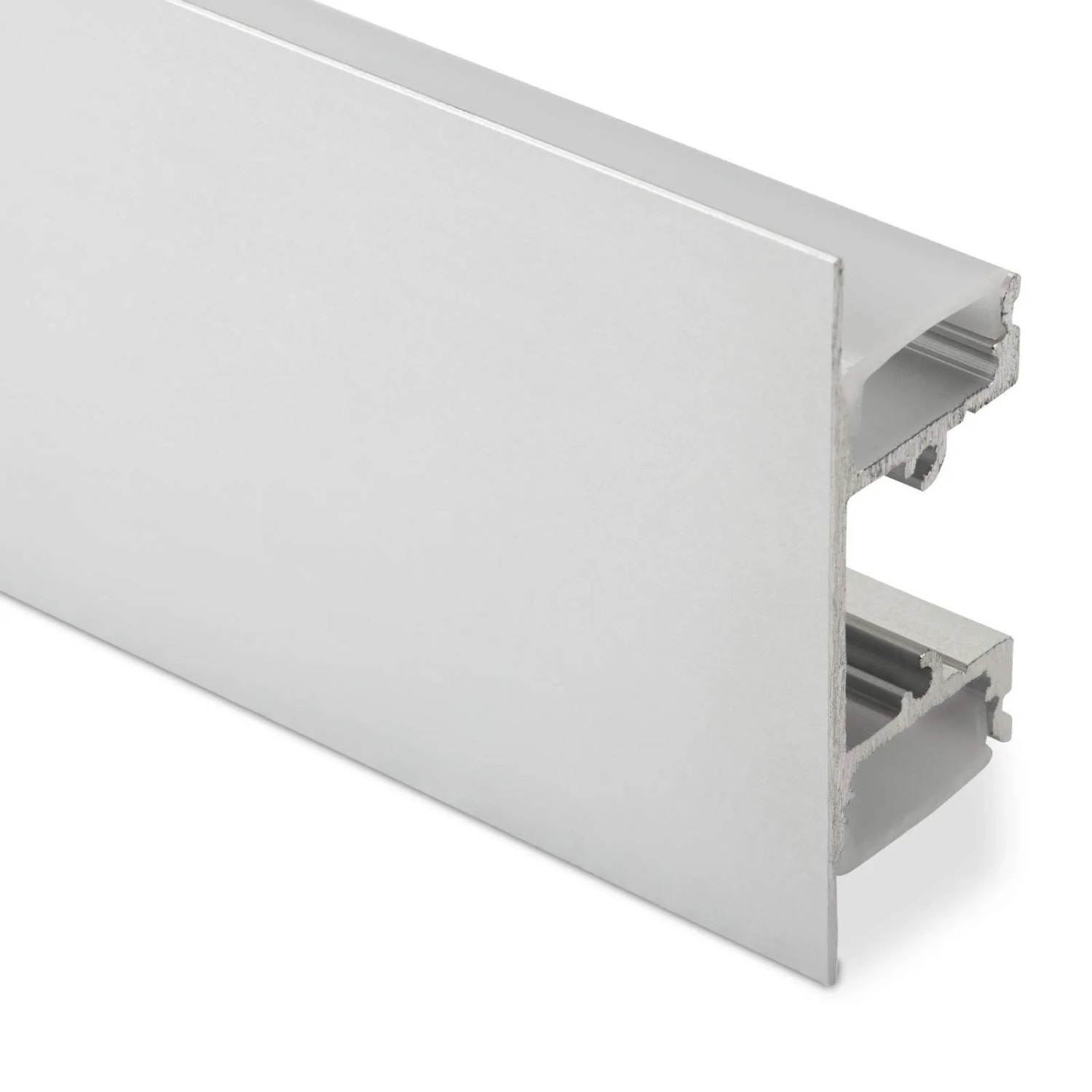 SOTECH Zweiseitiges LED Profil 41 mit Opaler Abdeckung 2000 x 49 x 17 mm Aluminium Eloxiert für LED Streifen