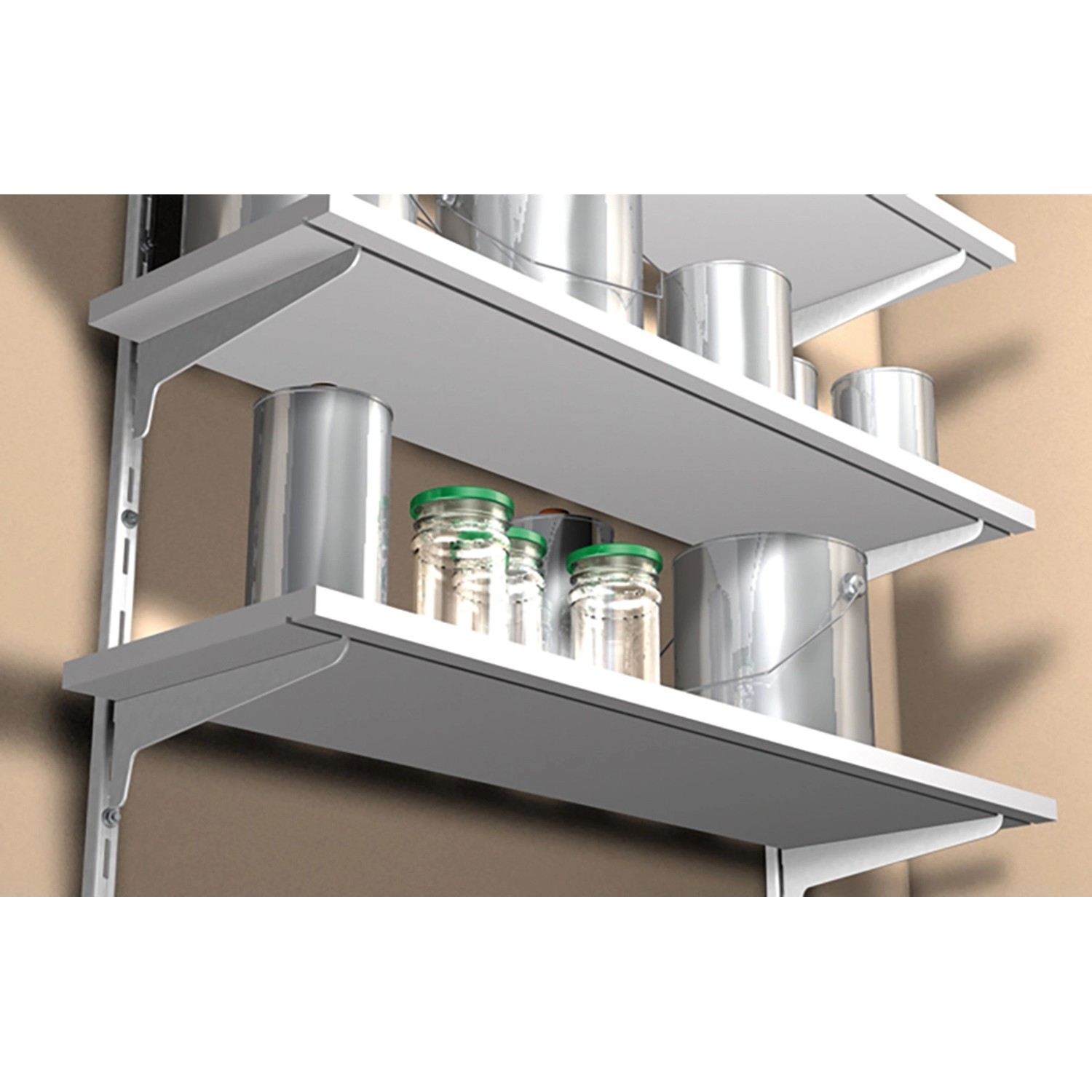 Regal befestigt mit Fischer Kippdübel Duotec 10 S PH, Tragkraft für Hängeschränke, Regale, Lampen.