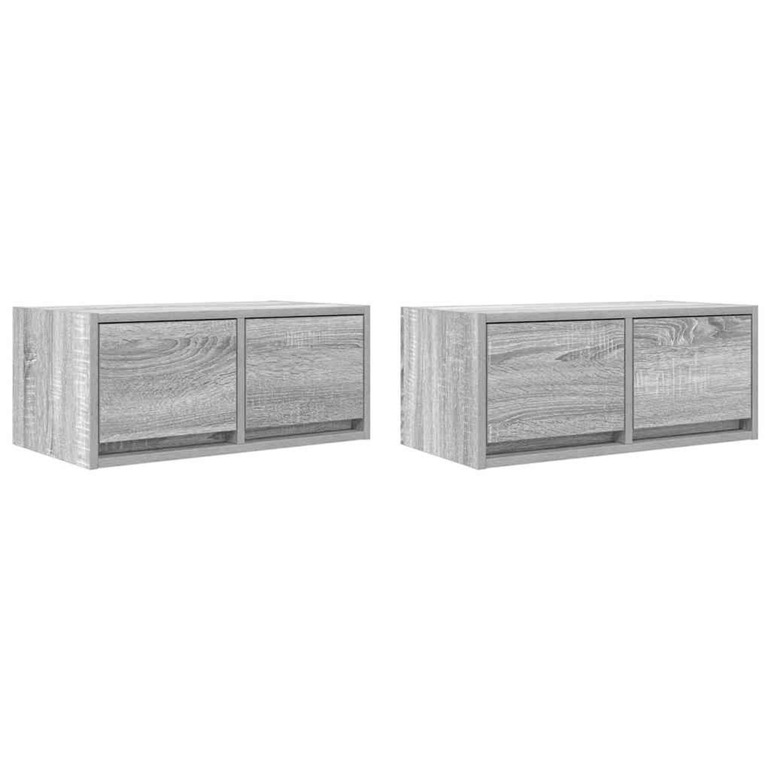 vidaXL TV-Schränke 2 Stk Grau Sonoma 60x31x25,5 cm Holzwerkstoff 861501 günstig online kaufen