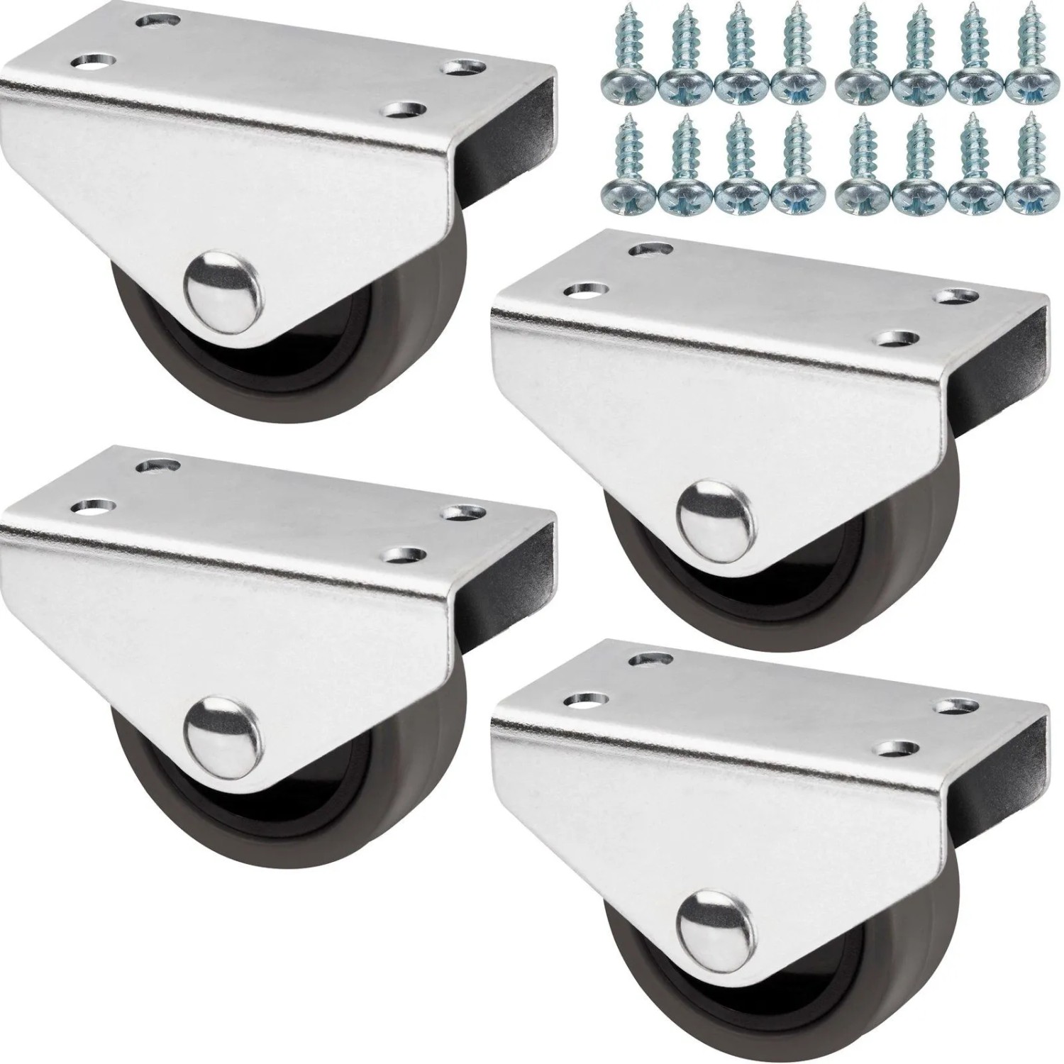 SOTECH 4 x Unterbaurolle PASSAU Ø40 Boden Montage inkl. Schraubenset