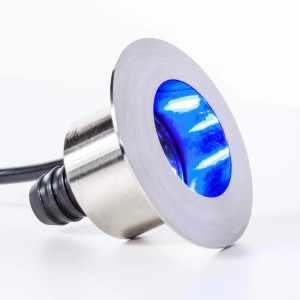 Heissner SMART LIGHT RGB Schlauchanschluss mit blauem Licht für Teichdeko & Wasserspiele.