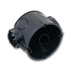 Schwarze EGB UP Schalterdose, Ø 60x41mm, aus Kunststoff für Schalterprogramme.
