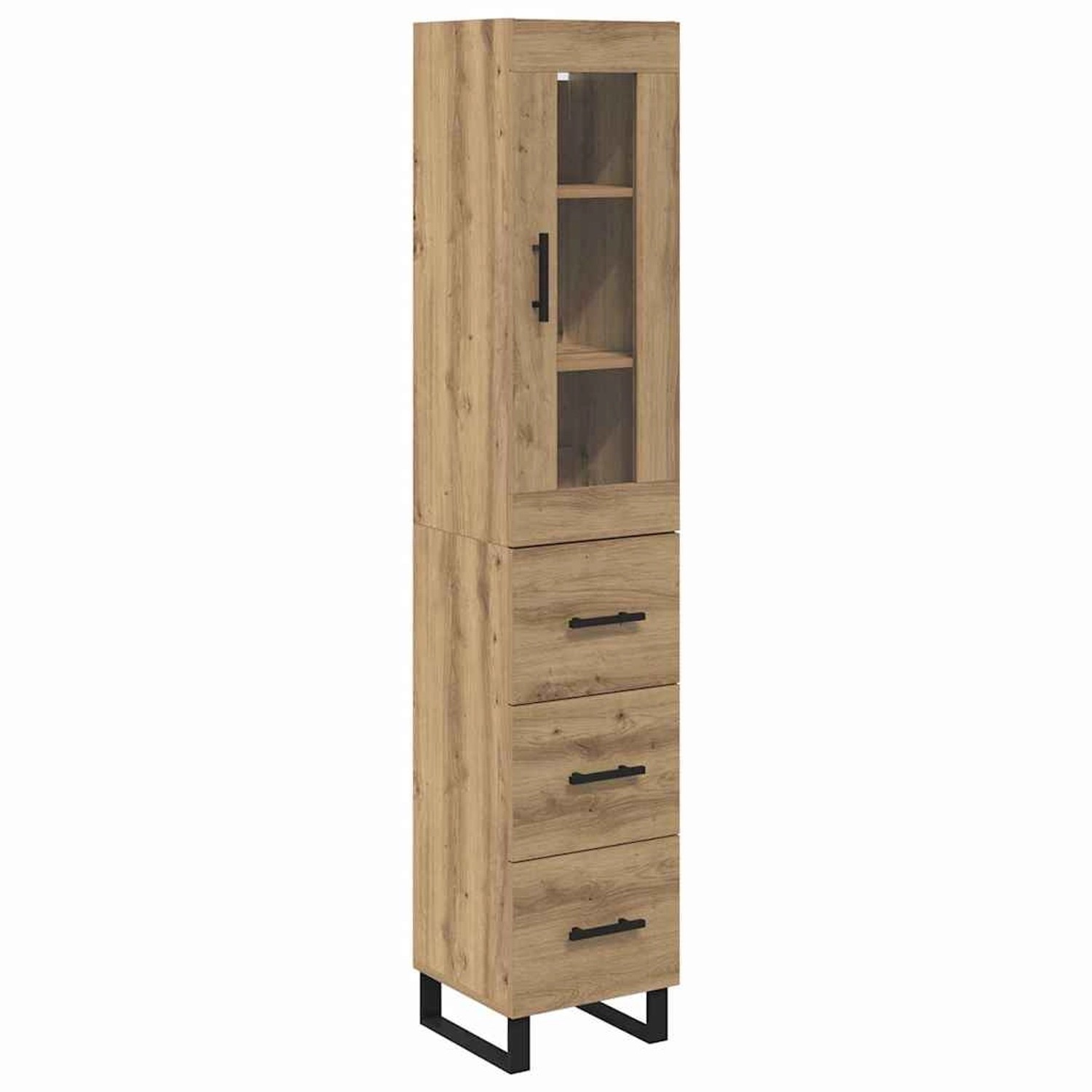 vidaXL Highboard Artisan-Eiche 69,5 x 34 x 180 cm Holzwerkstoff 3416000 günstig online kaufen