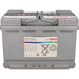 Bosch PowerLine AGM Autobatterie, 70Ah, 760A, für Start-Stopp-Systeme.