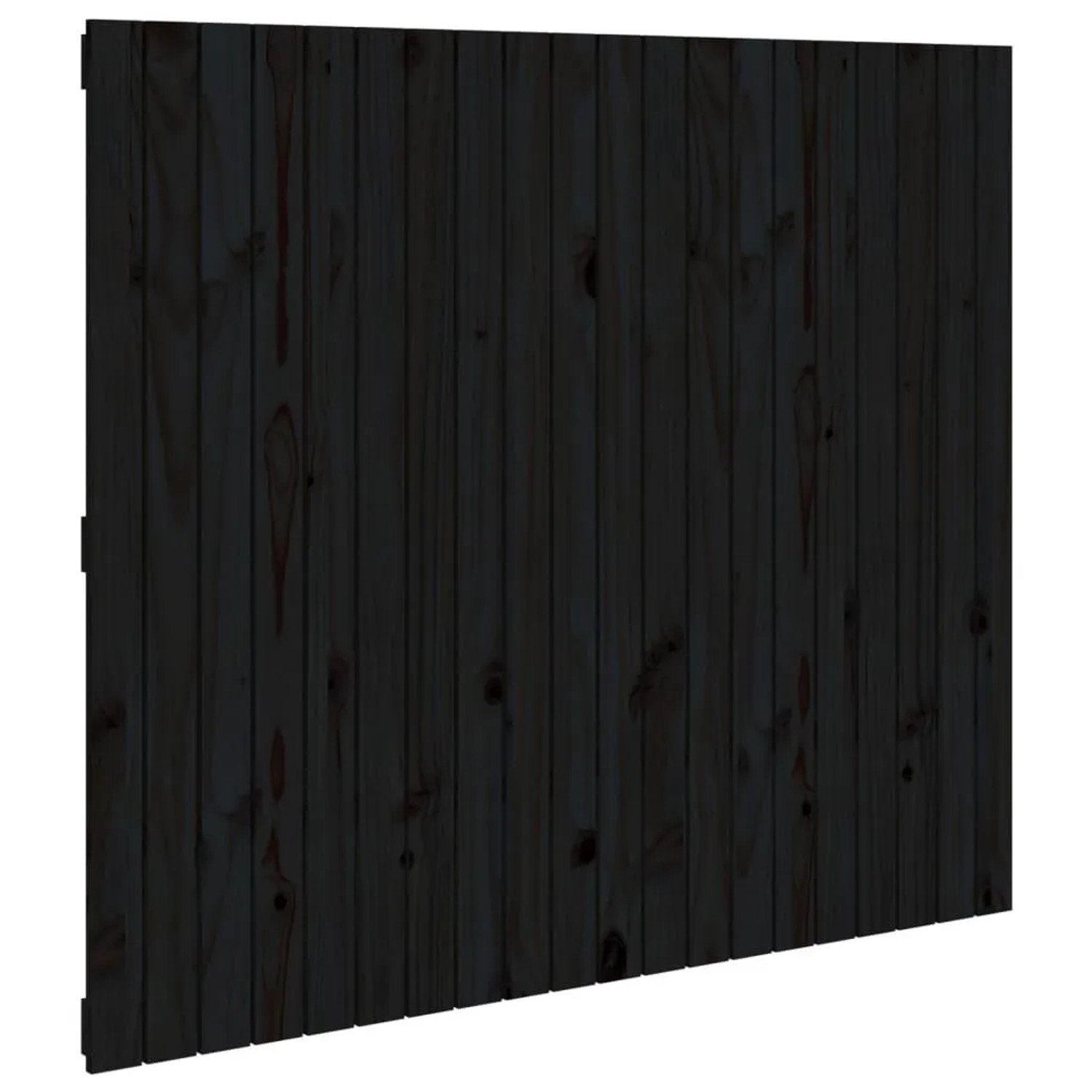 vidaXL Wand-Kopfteil Schwarz 127,5x3x110 cm Massivholz Kiefer 824942