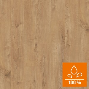 Designboden Landhausdiele Binyl Pro Eiche Major Oak hell, Laminat mit wasserabweisender Oberfläche.