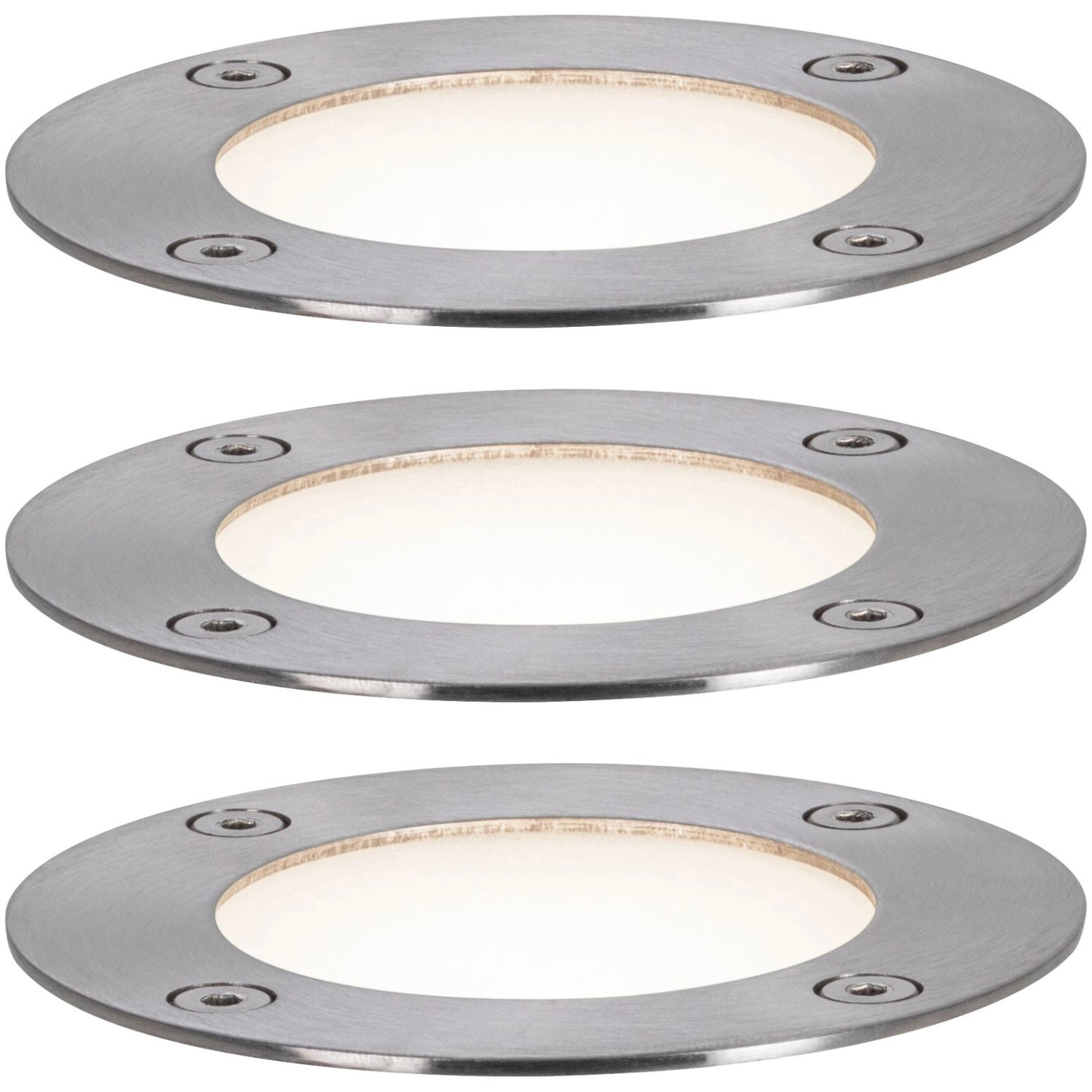 Paulmann Outdoor Bodenstrahler Set, silbernes Gehäuse, RGBW, ZigBee-fähig, für Außenbeleuchtung.