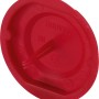 Roter Signaldeckel Ø 60 mm für Schalterdosen, zum Schutz und Wiederfinden nach dem Verputzen.