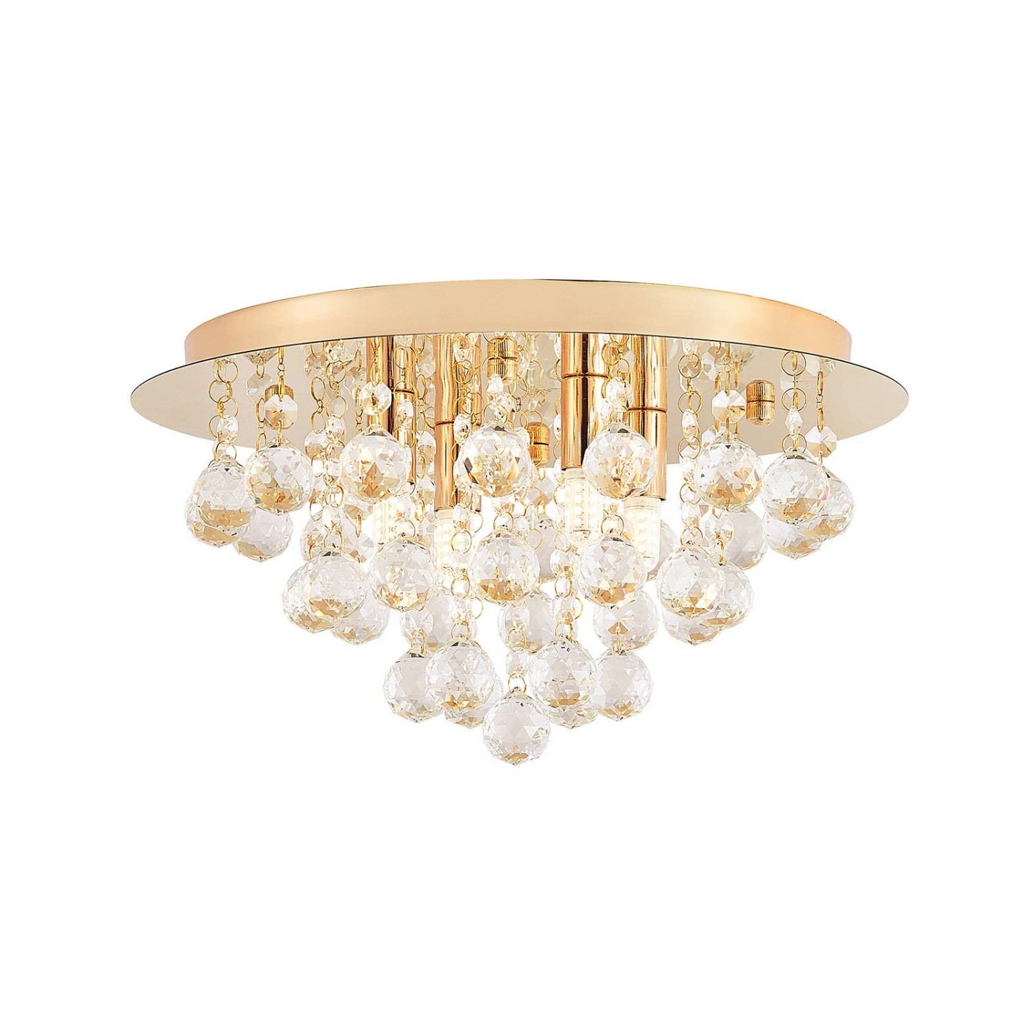 Lindby Deckenlampe Gillion 9626871 Design Modern in Gold Messing aus Krista günstig online kaufen
