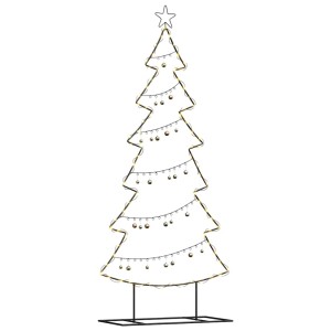 vidaXL Metall Weihnachtsbaum mit Ständer Schwarz 180 cm Stahl 42019190