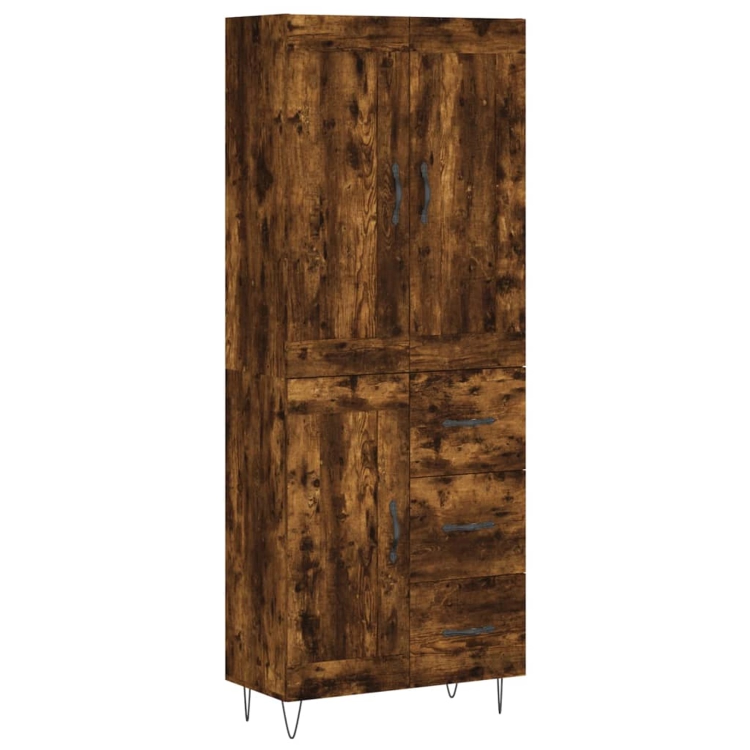 vidaXL Highboard Räuchereiche 69,5x34x180 cm Holzwerkstoff 3200038 günstig online kaufen