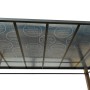 Leco Grillpavillon mit Holzoptik, anthrazitfarbenem Gestell und transparentem Dach.