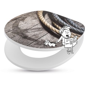 baliv WC-Sitz Contas mit maritimen Motiv und Absenkautomatik.