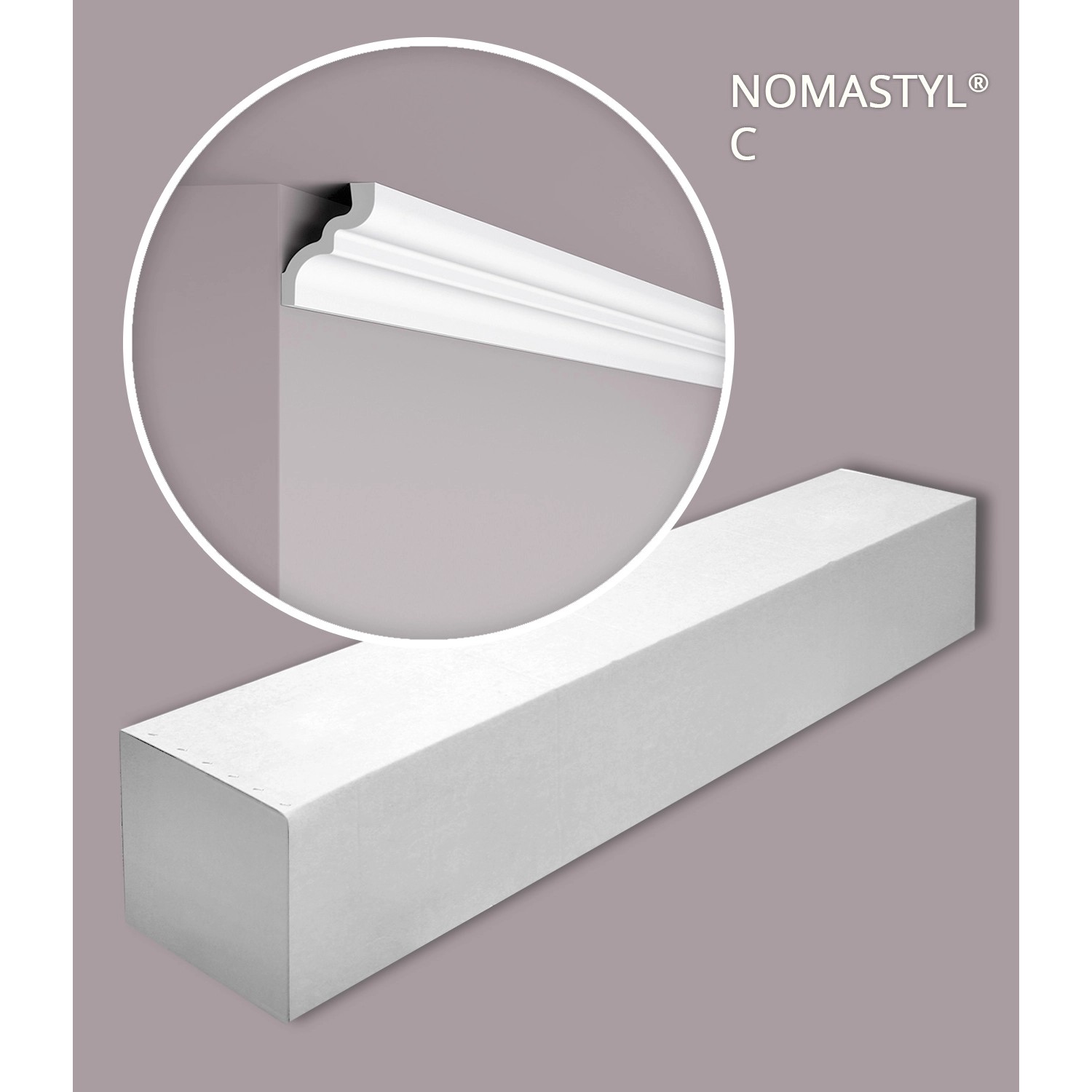 NOEL & MARQUET NMC C-Box-10 NOMASTYL Eckleisten, 10er Set, 20 m, weiß.