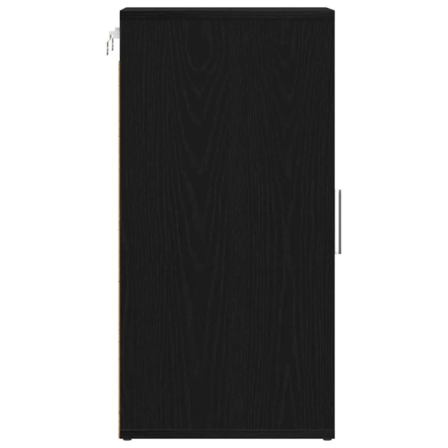 Schuhschrank in Schwarz Eichen-Optik, Holzwerkstoff, 32x35x70 cm. Praktische Schuhkommode für den Flur.