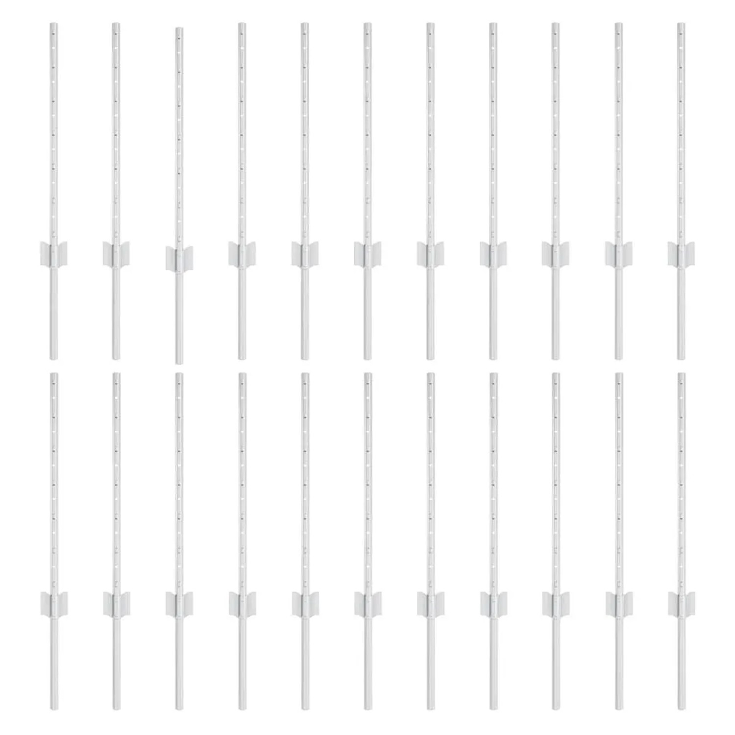 vidaXL Zaunpfosten 22 Stk Silber 100 cm Stahl 3335950 günstig online kaufen