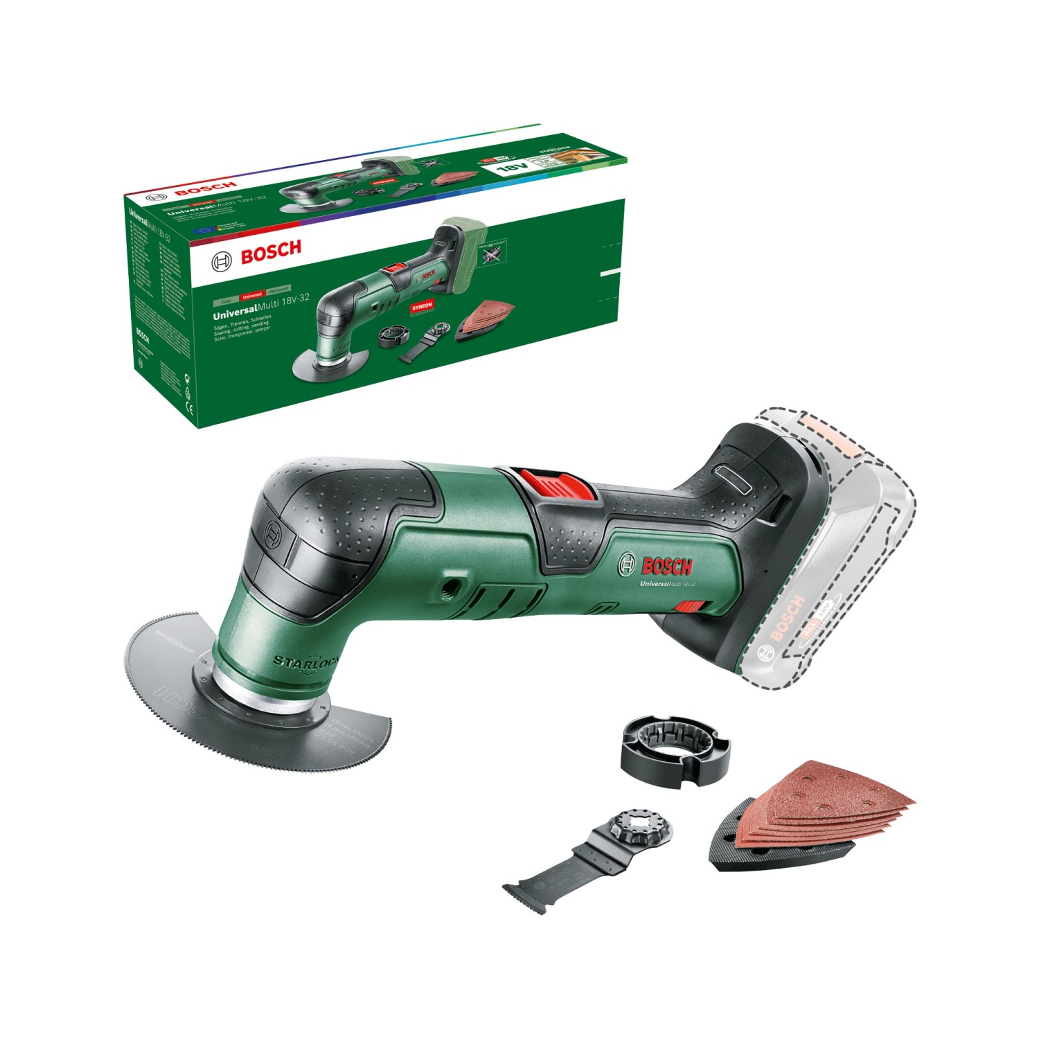 Bosch Akku-Multifunktionswerkzeug Universal 18 V-32 Solo