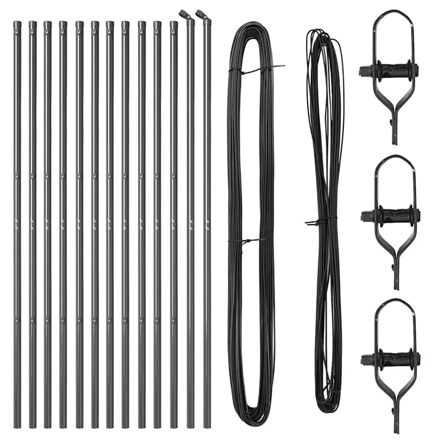 vidaXL Zaunpfosten 13 Stk Grau Stahl 42004209 günstig online kaufen