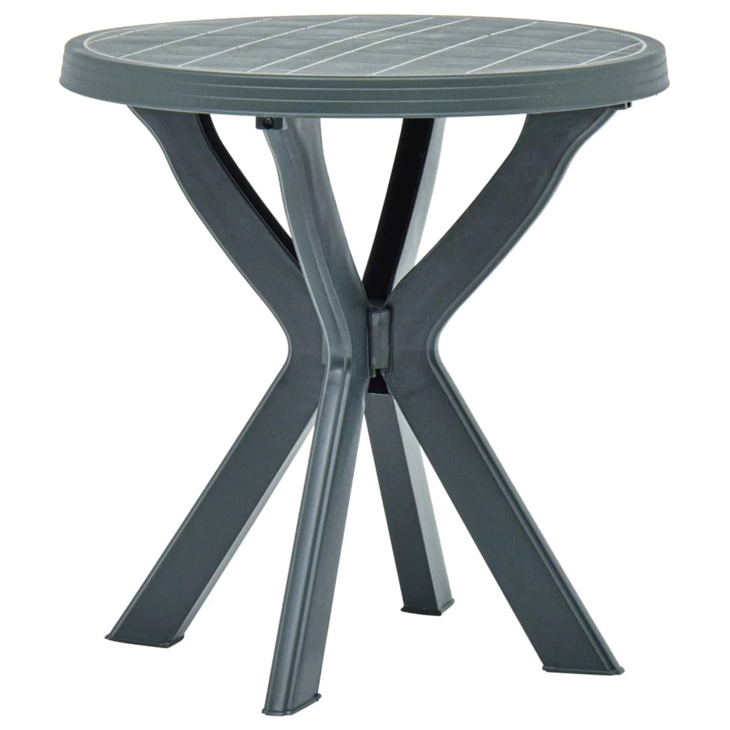 vidaXL Bistrotisch Grün Ø70 cm Kunststoff 48797 günstig online kaufen