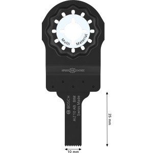 Bosch Tauchsägeblatt AIZ 10 AB Starlock, Multi Material, 10x25mm, für Multifunktionswerkzeuge.