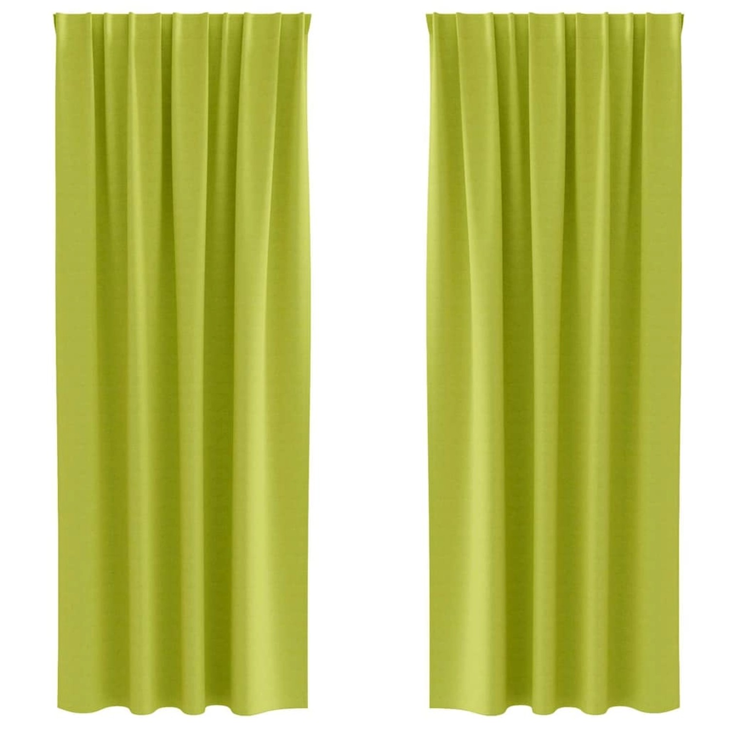 vidaXL Verdunkelungs-Vorhänge mit Ringen Grün Polyester 4107502 günstig online kaufen