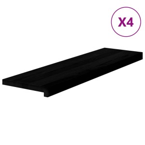vidaXL Treppenstufen 4 Stk Dunkelbraun 90x30x2 cm Massivholz Eiche 3283021