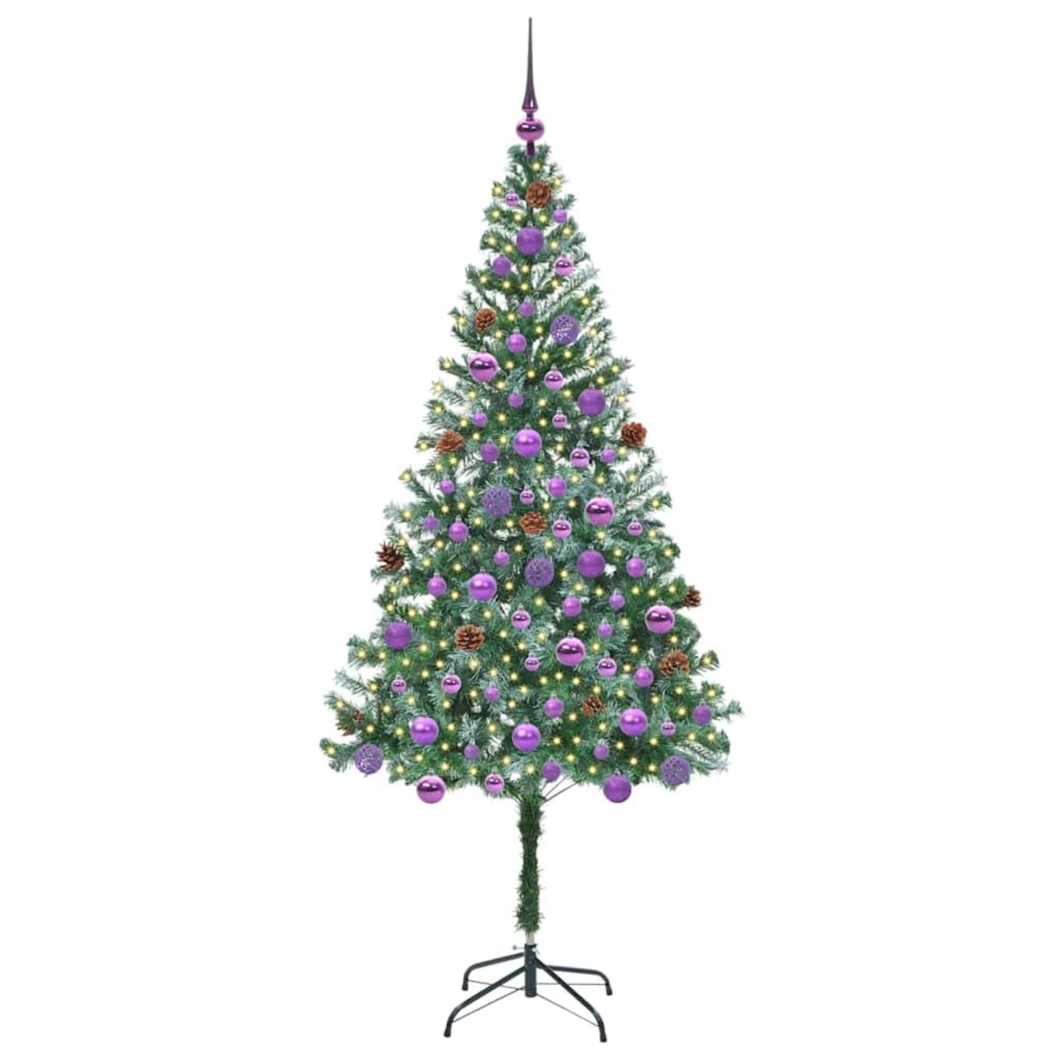 vidaXL Künstlicher Weihnachtsbaum Grün 180 cm PVC und Stahl 3396720