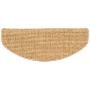 Nussbraune Pergamon Natur Sisal Stufenmatte, 24x65cm, im Halbrund-Design.