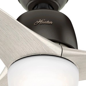 HUNTER Deckenventilator Harmony Bronze mit Beleuchtung und Fernbedienung.
