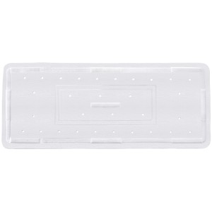 Extra lange, weiße Wenko Wanneneinlage Florida (90x36,5cm) mit Anti-Rutsch-Struktur für mehr Sicherheit im Bad.