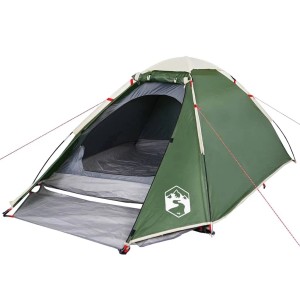 Grünes 2-Personen Kuppelzelt von vidaXL, wasserdicht, für Camping & Outdoor.