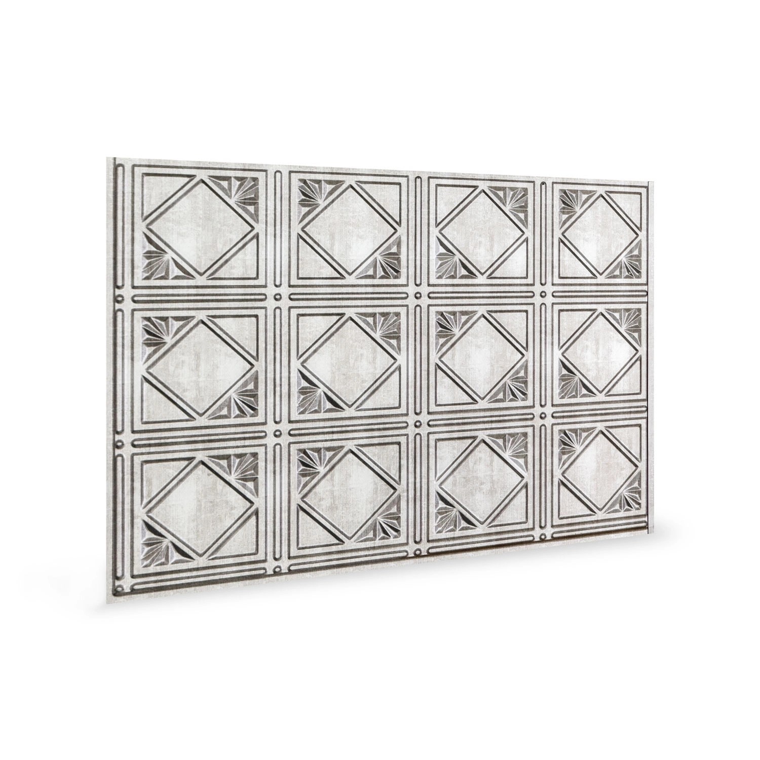 Thumbnail - PROFHOME 3D 705632 Artnuovo Crosshatch Silver Dekorpaneel Vintage Silber 1,7 m2 470 x 610 x 0,5 mm 1 Karton 6 Paneele 1,...
