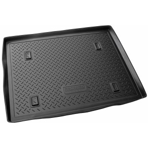 Schwarze Gummi Kofferraumwanne für Renault Kangoo I (1997-2009), passgenaues Autozubehör.