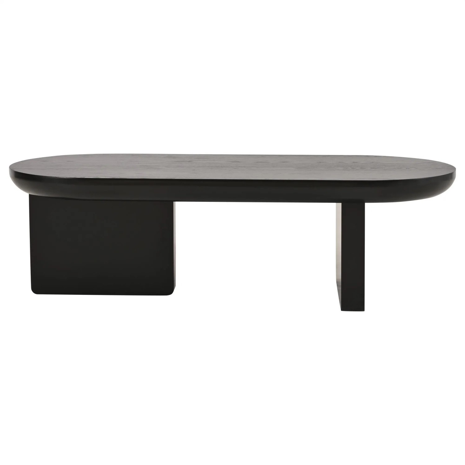 Merax Couchtisch Oval 119.7x49.8x35.5cm MDF Schwarz