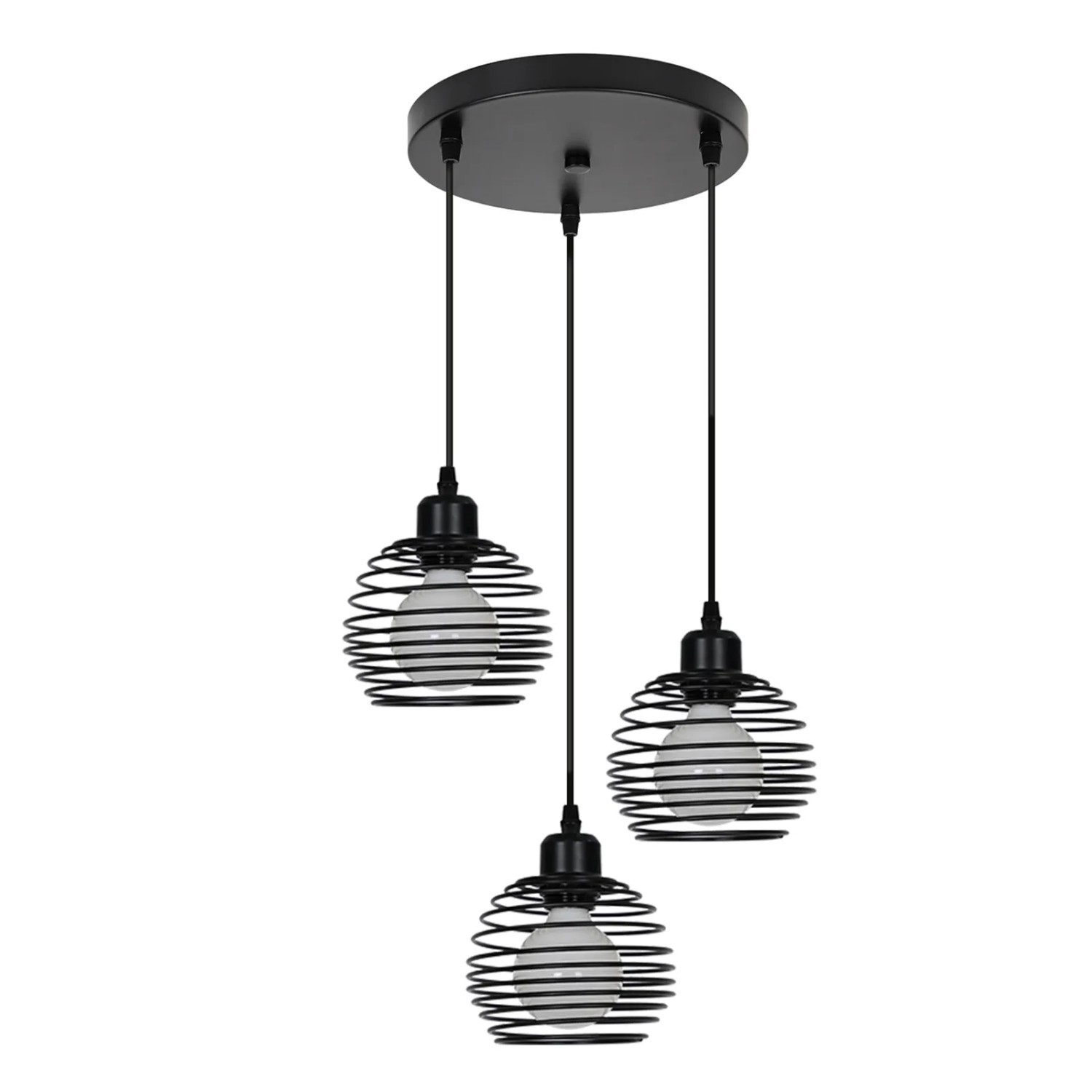 NETTLIFE Pendelleuchte aus Metall L139cm Schwarz