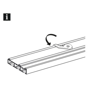 Gardinia Deckenträger für Vorhangschiene, verzinkt, 2er-Pack zur Deckenbefestigung.