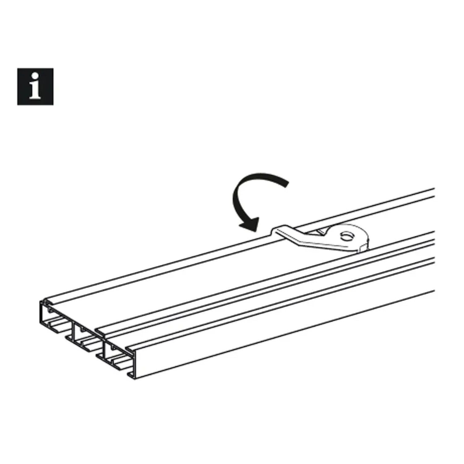 Gardinia Deckenträger für Vorhangschiene, verzinkt, 2er-Pack zur Deckenbefestigung.