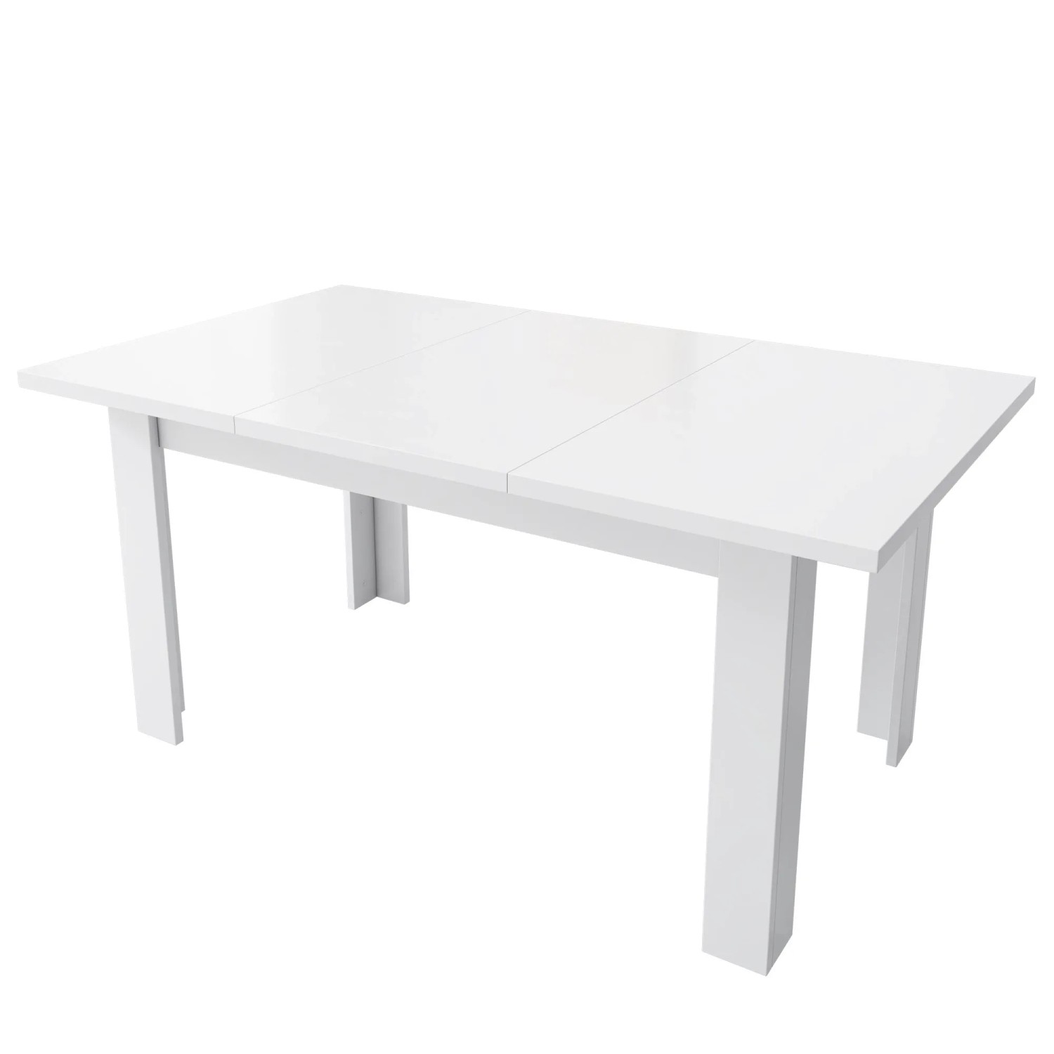 okwish Esstisch Rechteckig Ausziehbar mit Stauraum 180 × 80 cm Weiß