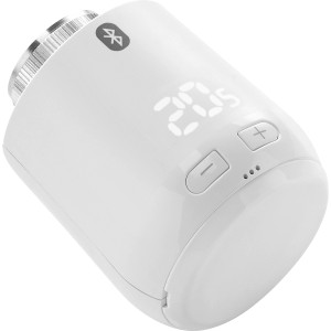 Eurotronic Comet Zero Bluetooth Thermostat zur Heizungs-Installation mit LED-Anzeige und Steuerung.