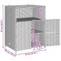 vidaXL Schrank mit Tür Beige 70 x 50 x 87 cm Polyester und Roly Ratten 42026914_13