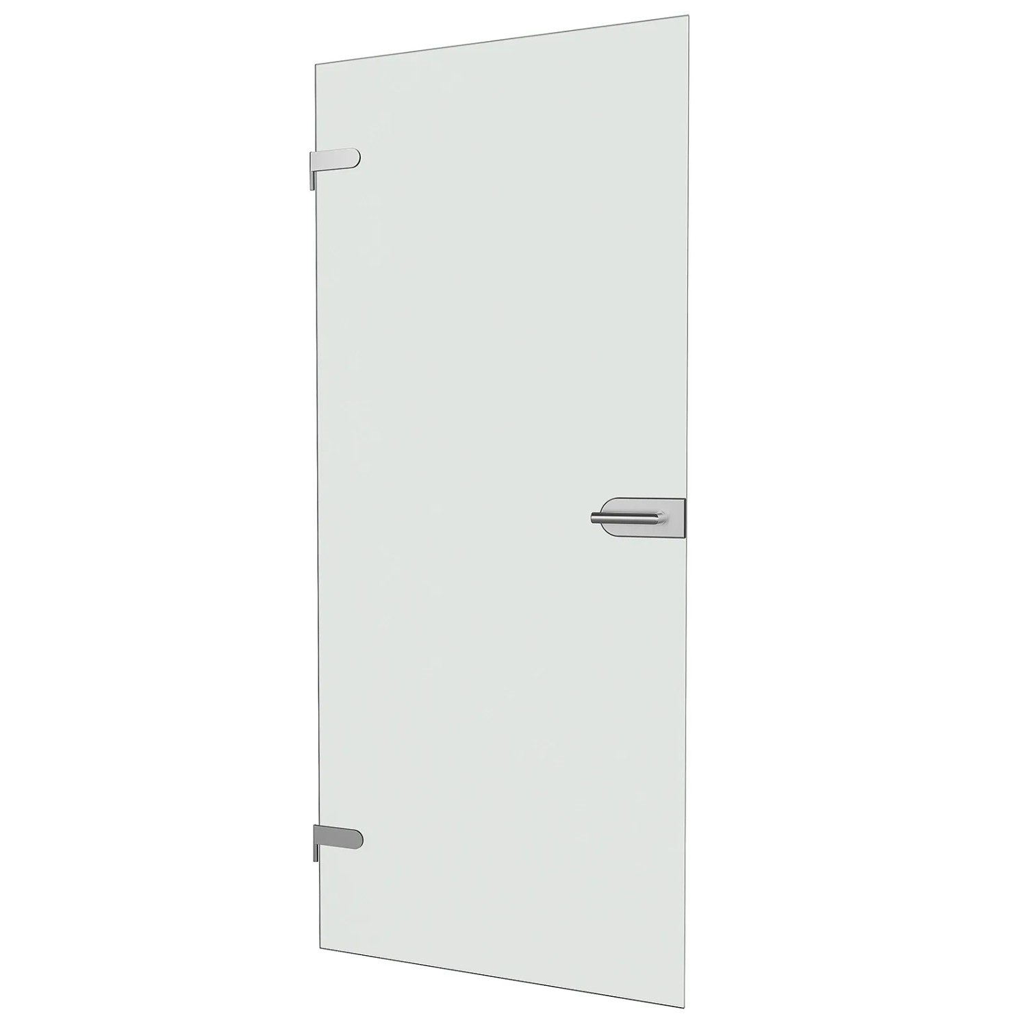 inova Glastür 834x1972mm Vollsatiniert Komplettset mit Glastürbeschlag Conus